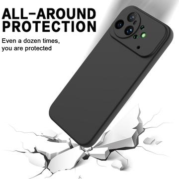 Huawei Nova 15 Ultra Flydende silikone cover med håndrem - sort
