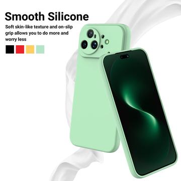 Huawei Nova 15 Ultra Flydende silikone cover med håndrem - grøn