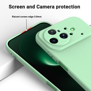 Huawei Nova 15 Ultra Flydende silikone cover med håndrem - grøn