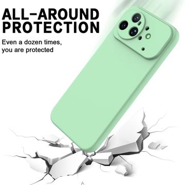 Huawei Nova 15 Ultra Flydende silikone cover med håndrem - grøn