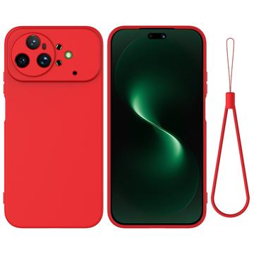 Huawei Nova 15 Ultra Flydende silikone cover med håndrem - rød