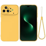 Huawei Nova 15 Ultra Flydende silikone cover med håndrem - gul