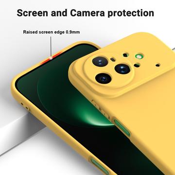 Huawei Nova 15 Ultra Flydende silikone cover med håndrem - gul