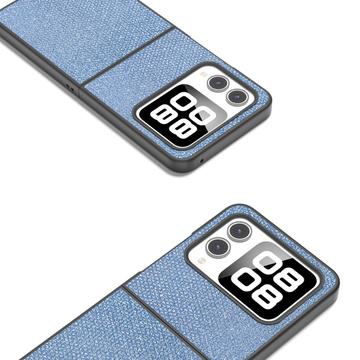 Huawei Nova Flip Rhinestone Tekstur Hybrid Cover - Blå