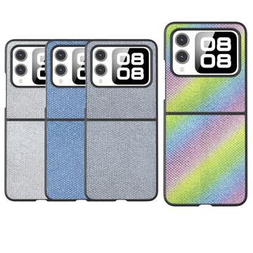 Huawei Nova Flip Rhinestone Tekstur Hybrid Cover - Blå