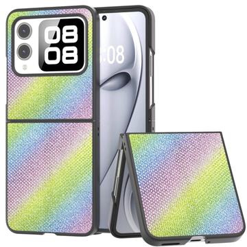 Huawei Nova Flip Rhinestone Tekstur Hybrid Cover - Farverig