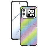Huawei Nova Flip Rhinestone Tekstur Hybrid Cover - Farverig