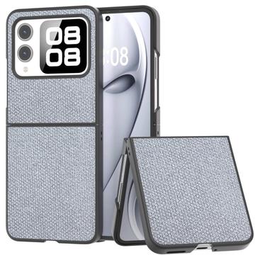 Huawei Nova Flip Rhinestone Tekstur Hybrid Cover - Grå