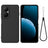 Huawei Nova Y73 Flydende silikone cover med håndrem - sort