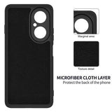 Huawei Nova Y73 Flydende silikone cover med håndrem - sort
