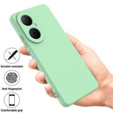 Huawei Nova Y73 Flydende silikone cover med håndrem - grøn
