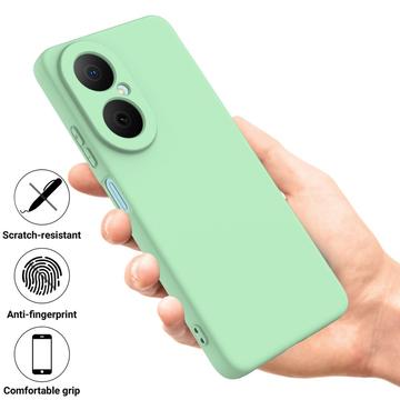 Huawei Nova Y73 Flydende silikone cover med håndrem - grøn