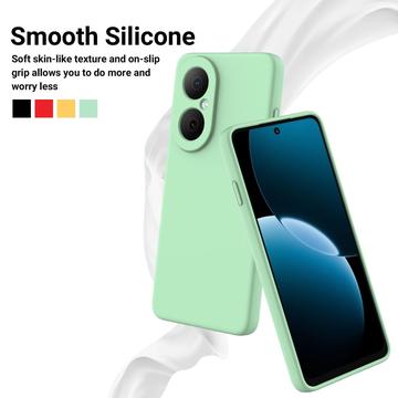 Huawei Nova Y73 Flydende silikone cover med håndrem - grøn