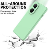 Huawei Nova Y73 Flydende silikone cover med håndrem - grøn