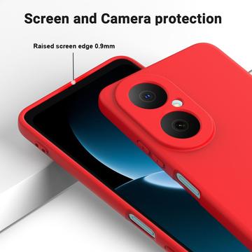 Huawei Nova Y73 Flydende silikone cover med håndrem - rød