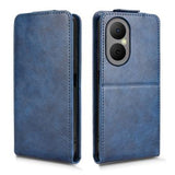 Huawei Nova Y73 lodret flip-etui med stativ - mørkeblå