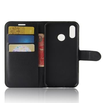 Huawei P20 Lite Pung Taske med Magnetisk Lukning - Sort