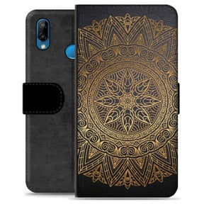 Huawei P20 Lite Premium Flip Cover med Pung - Mandala