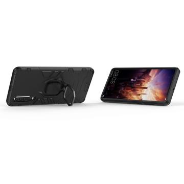 Huawei P30 Hybrid Cover med Ring Holder - Sort