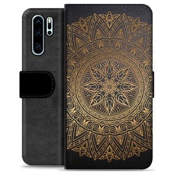 Huawei P30 Pro Premium Flip Cover med Pung - Mandala