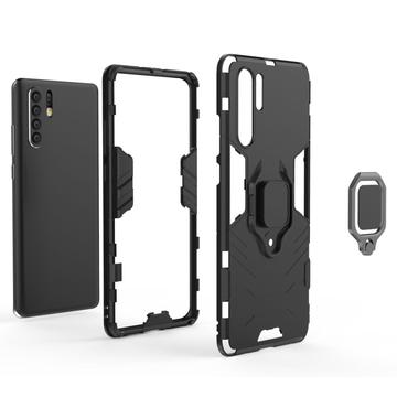 Huawei P30 Pro Hybrid Cover med Ring Holder - Sort