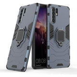 Huawei P30 Pro Hybrid Cover med Ring Holder - Blå