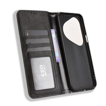 Huawei Pura 80 Pro/80 Pro+ Retro Pung Taske med Magnetisk Lukning - Sort