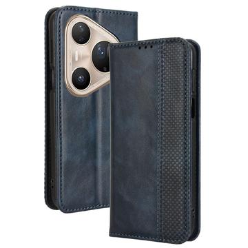 Huawei Pura 80 Pro/80 Pro+ Retro Pung Taske med Magnetisk Lukning - Blå