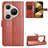 Huawei Pura 80 Pro/80 Pro+ Pung Etui med Stativ - Brun