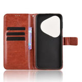 Huawei Pura 80 Pro/80 Pro+ Pung Etui med Stativ - Brun