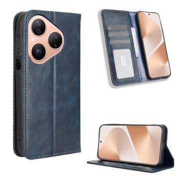 Huawei Pura 80 Retro Pung Taske med Magnetisk Lukning - Blå