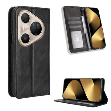 Huawei Pura 80 Ultra Retro Pung Taske med Magnetisk Lukning - Sort