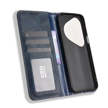 Huawei Pura 80 Ultra Retro Pung Taske med Magnetisk Lukning - Blå