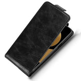 Huawei Pura 80 Ultra lodret flip-etui med stativ - sort