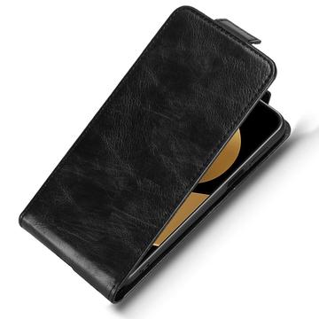 Huawei Pura 80 Ultra lodret flip-etui med stativ - sort