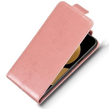 Huawei Pura 80 Ultra lodret flip-etui med stativ - rosaguld