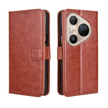 Huawei Pura 80 Ultra Pung Etui med Stativ - Brun
