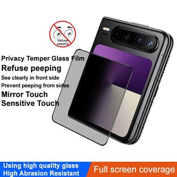 Huawei Pura X Imak Privacy Full Cover Skærmbeskyttelse Hærdet Glas - 9H