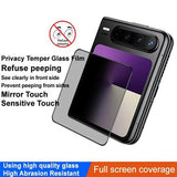 Huawei Pura X Imak Privacy Full Cover Skærmbeskyttelse Hærdet Glas - 9H