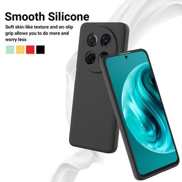 Huawei nova 13i Flydende silikone cover med håndrem - sort
