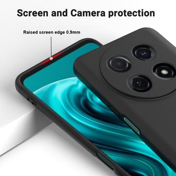 Huawei nova 13i Flydende silikone cover med håndrem - sort