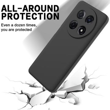 Huawei nova 13i Flydende silikone cover med håndrem - sort