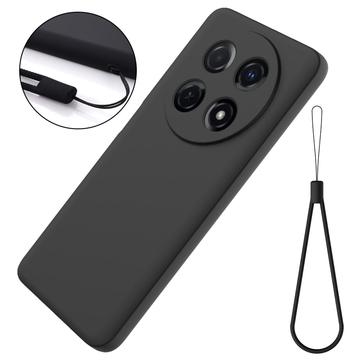 Huawei nova 13i Flydende silikone cover med håndrem - sort