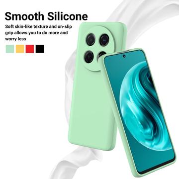Huawei nova 13i Flydende silikone cover med håndrem - grøn