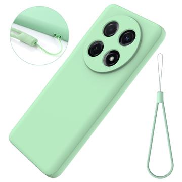 Huawei nova 13i Flydende silikone cover med håndrem - grøn