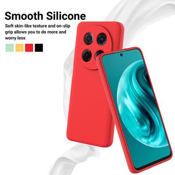 Huawei nova 13i Flydende silikone cover med håndrem - rød