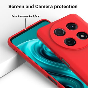 Huawei nova 13i Flydende silikone cover med håndrem - rød