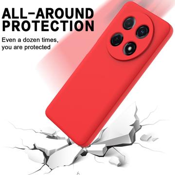 Huawei nova 13i Flydende silikone cover med håndrem - rød