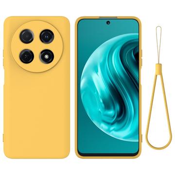 Huawei nova 13i Flydende silikone cover med håndrem - gul