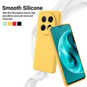 Huawei nova 13i Flydende silikone cover med håndrem - gul